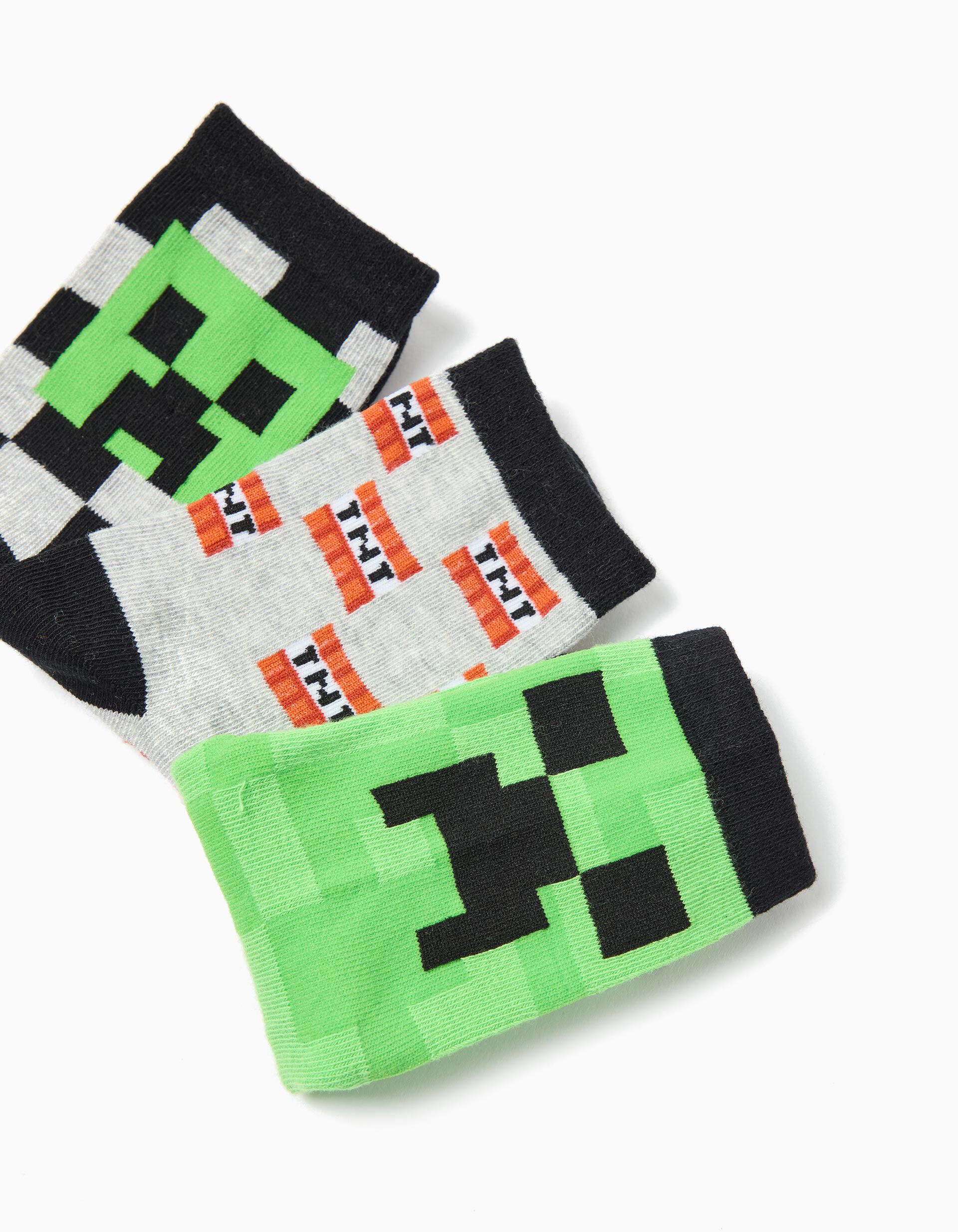 Comprar Online Pack 3 Meias 'Minecraft', Menino, Multicor
