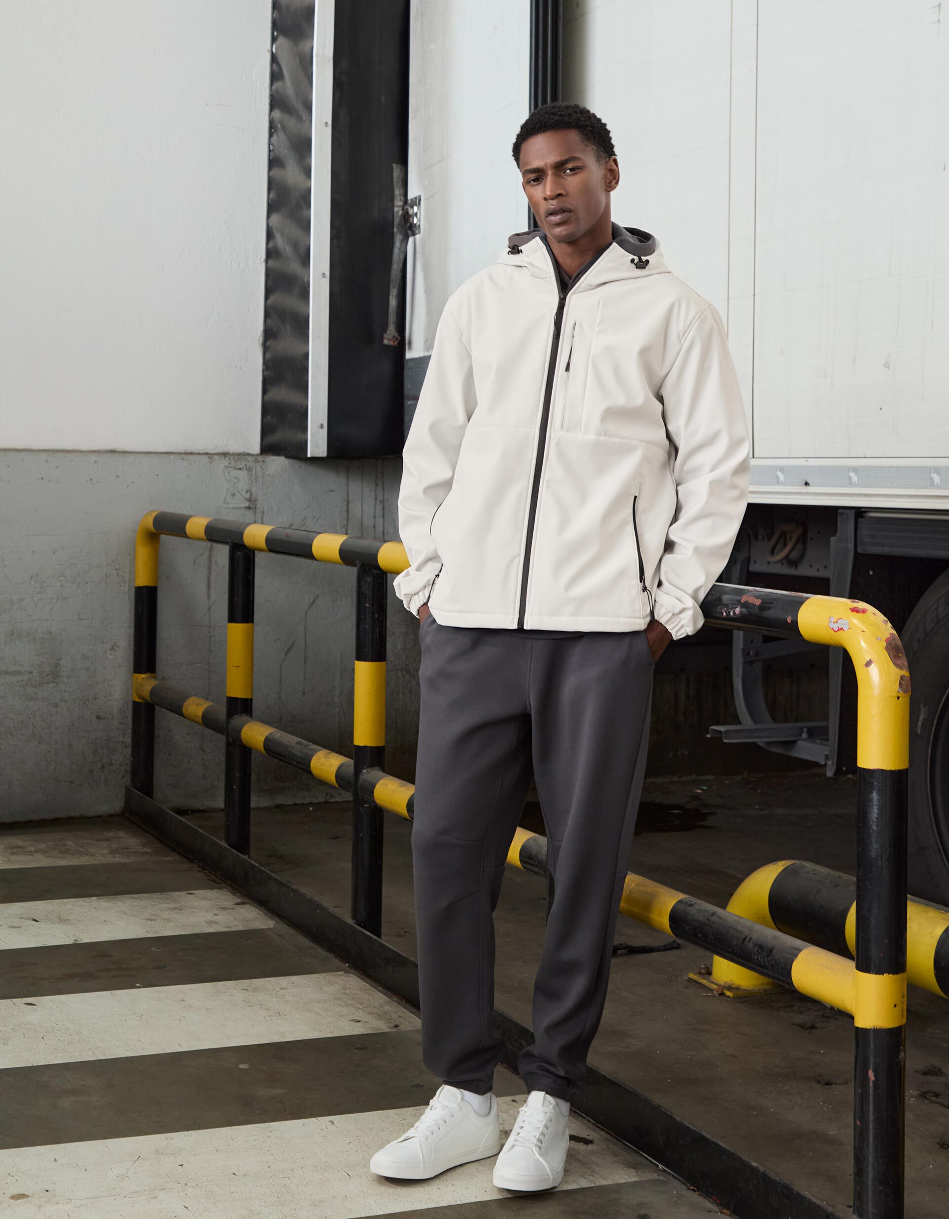 Comprar Online Parka com Capuz, Homem, Cinzento Claro