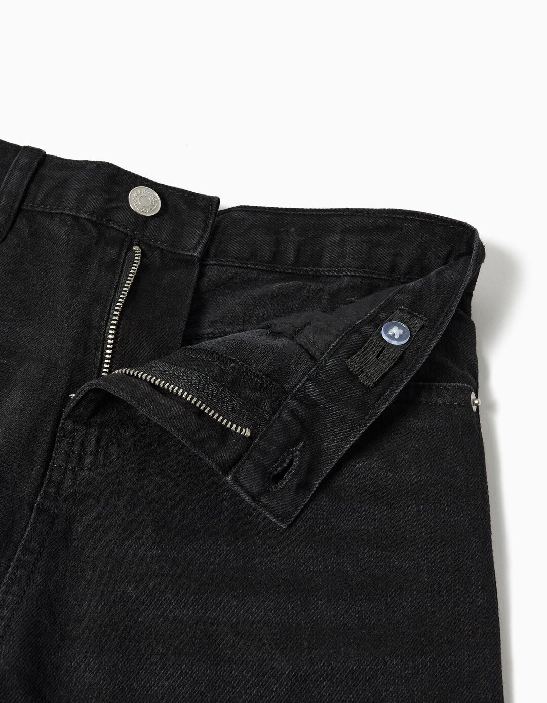 Calças de Ganga 'Relaxed Fit', Menino, Preto