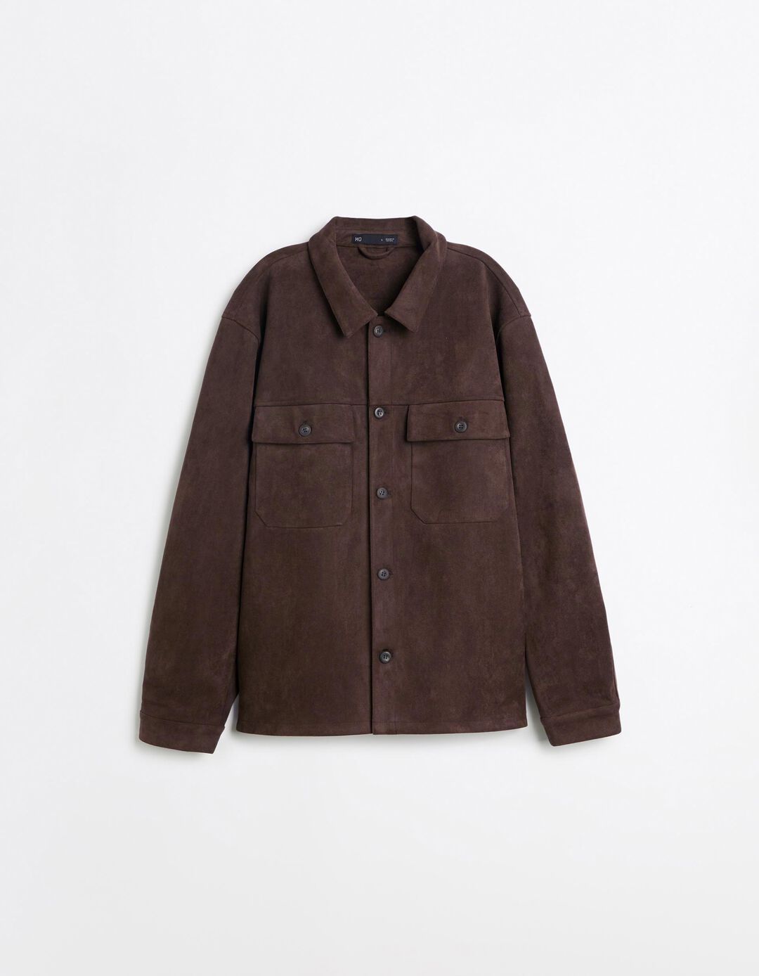 Sobrecamisa Efeito Camur&ccedil;a, Homem, Castanho Escuro