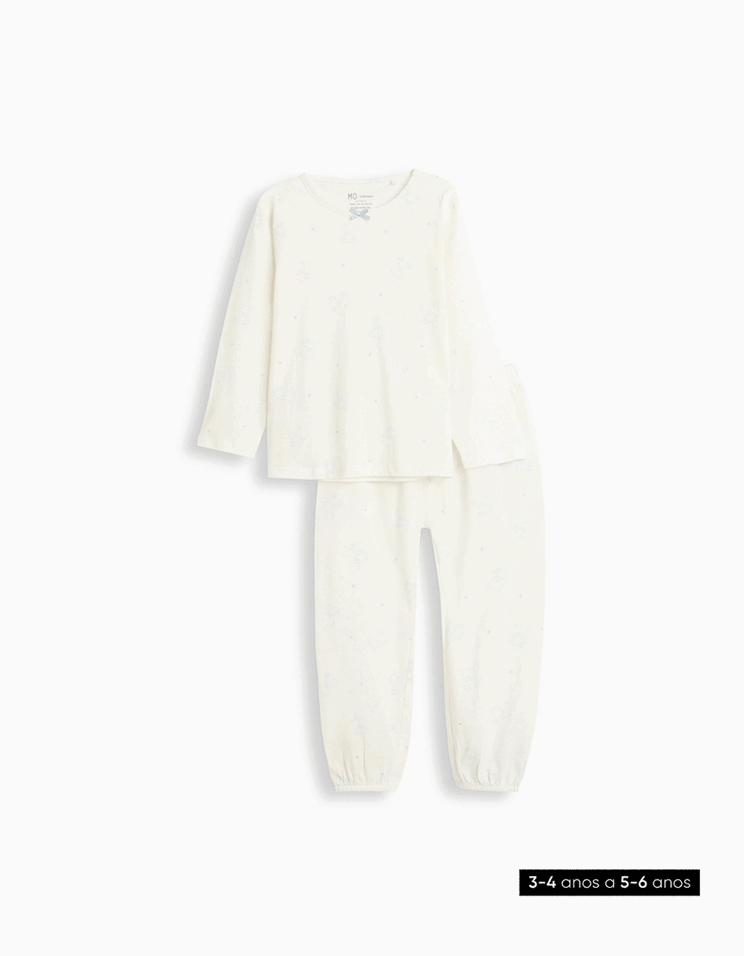 Pijama Jersey, Menina, Branco