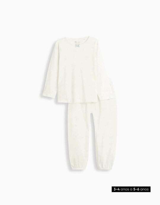 Comprar Online Pijama Jersey, Menina, Branco