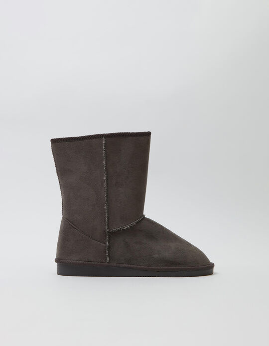 Fur Boots, Women, Grey