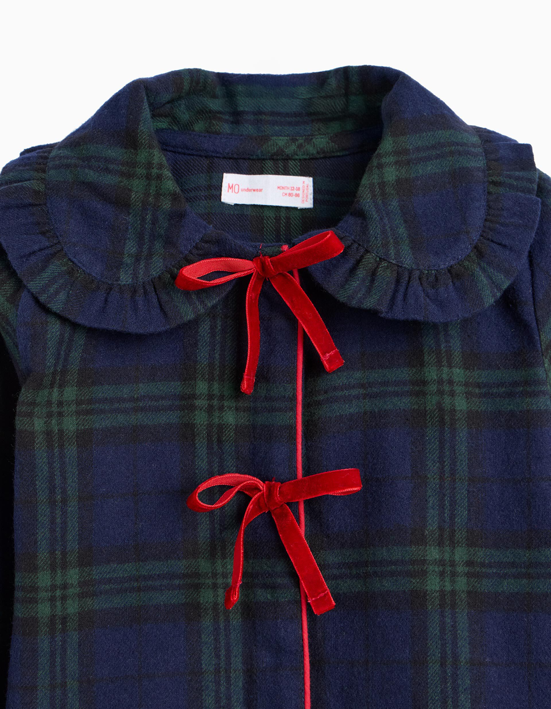 Comprar Online Pijama De Natal Em Flanela, Menina, Azul Escuro