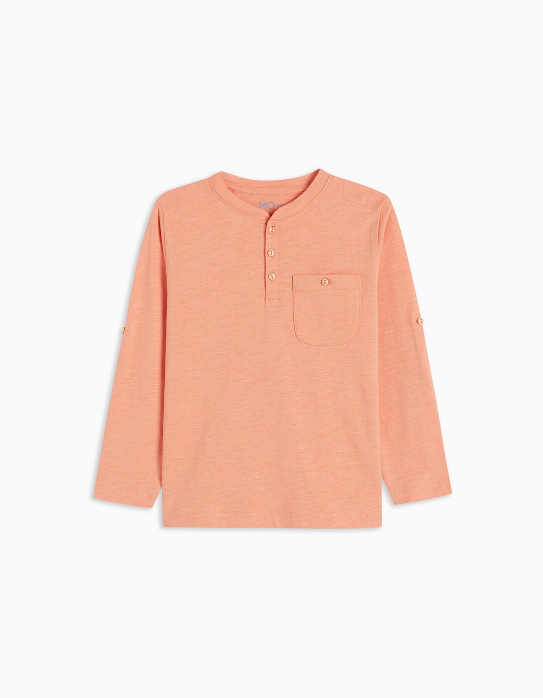 Long Sleeve T-shirt, Boys, Light Orange