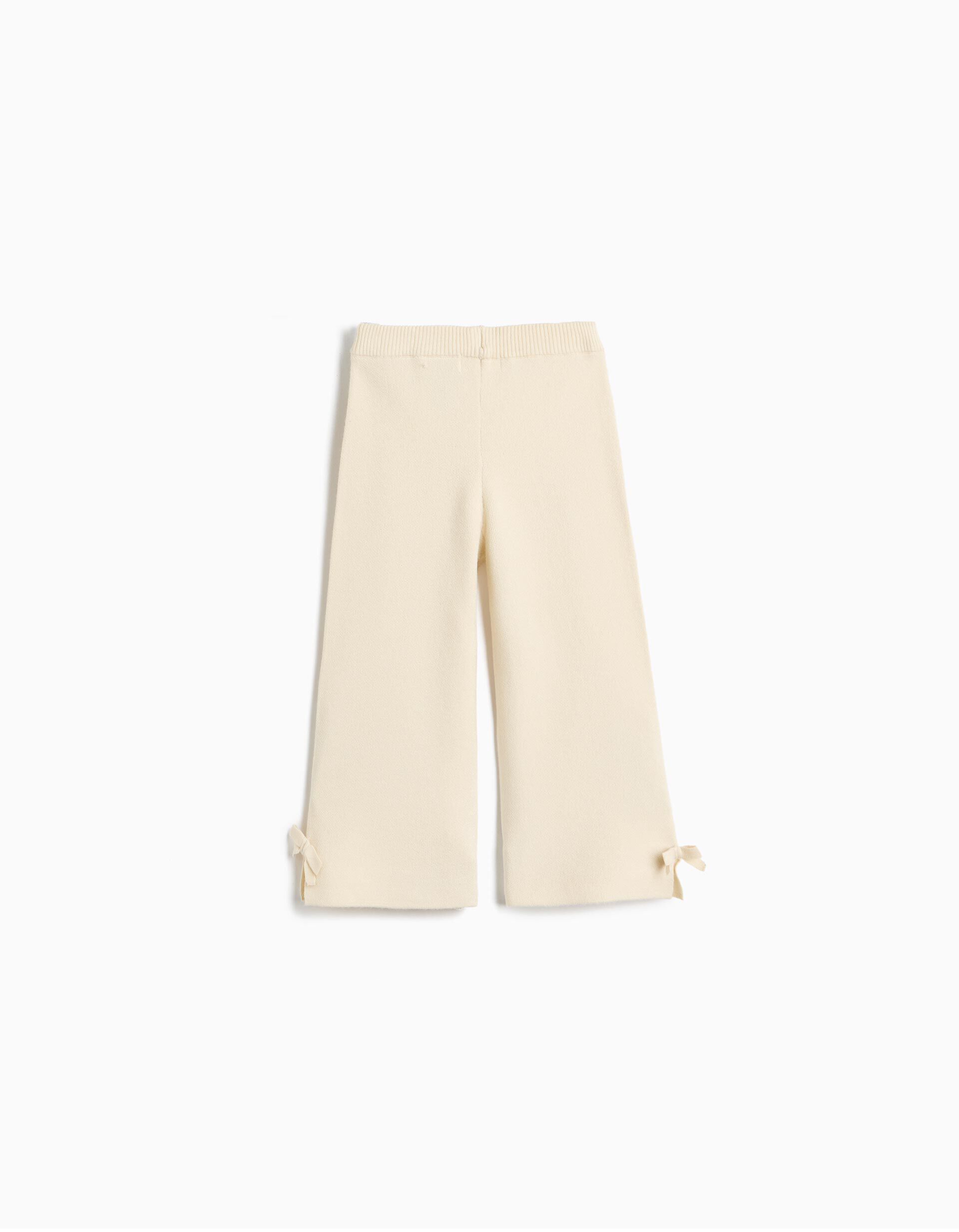 Comprar Online Cal&ccedil;as De Malha, Menina, Bege Claro