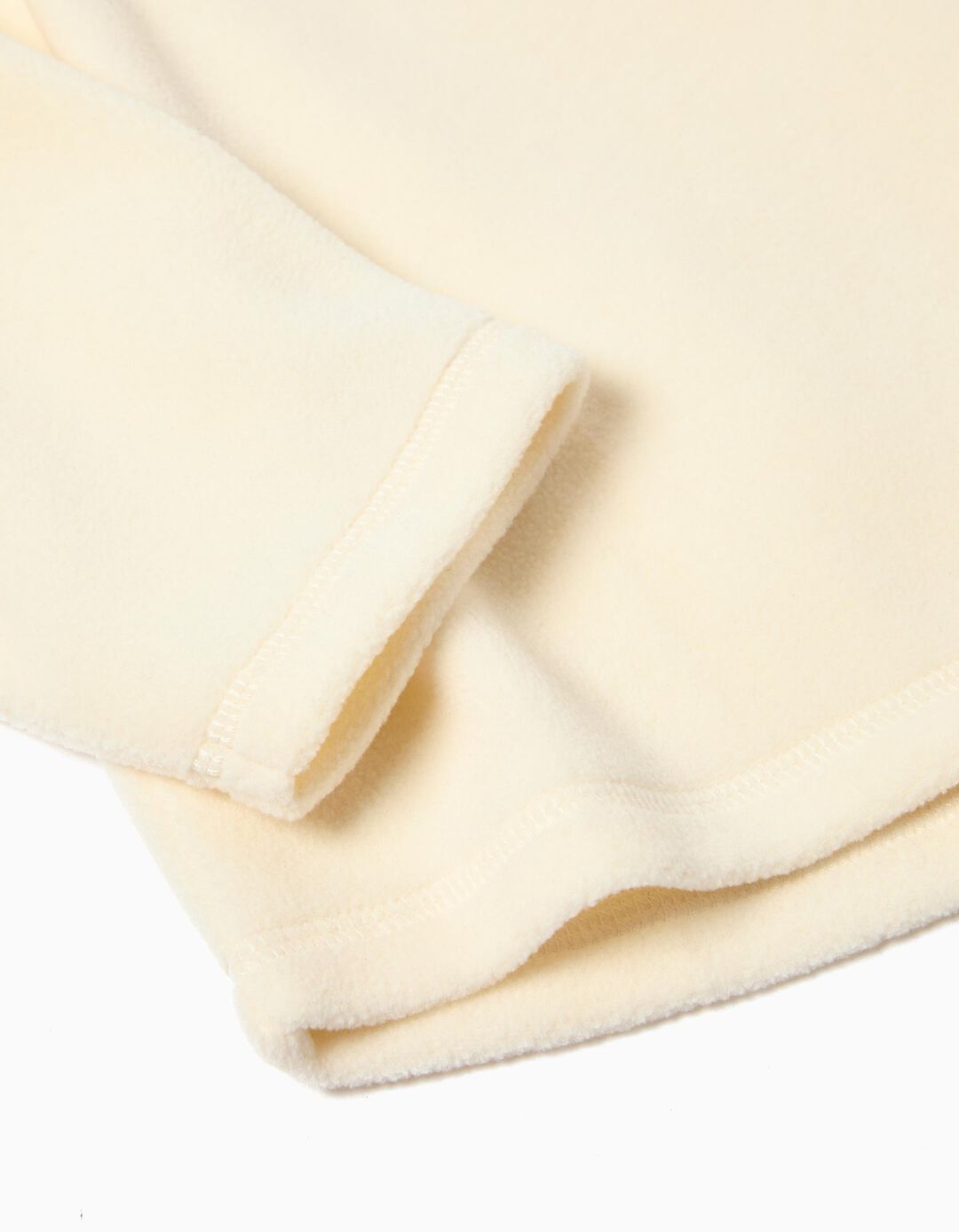Camisola Polar com Fecho, Menina, Branco