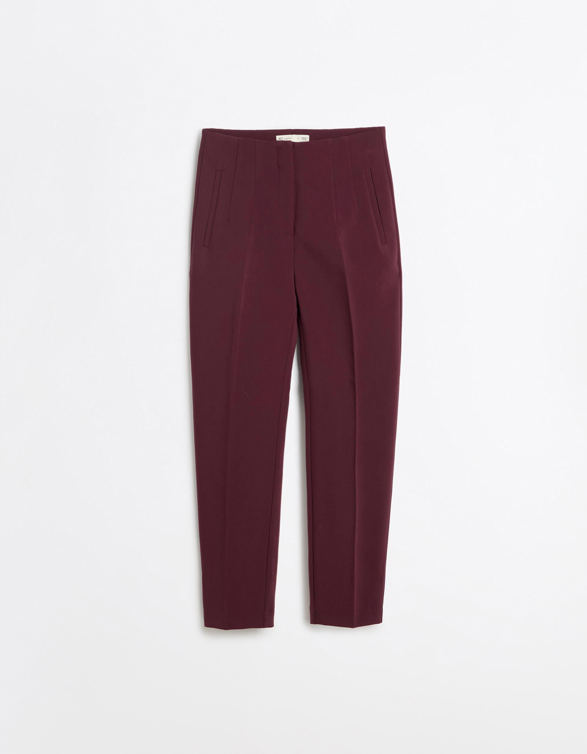 Comprar Online Cal&ccedil;as De Cintura Subida, Mulher, Vermelho Escuro