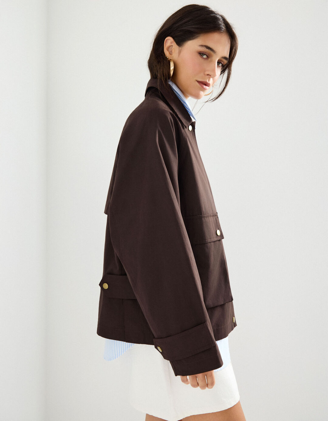 Parka, Mulher, Castanho Escuro 