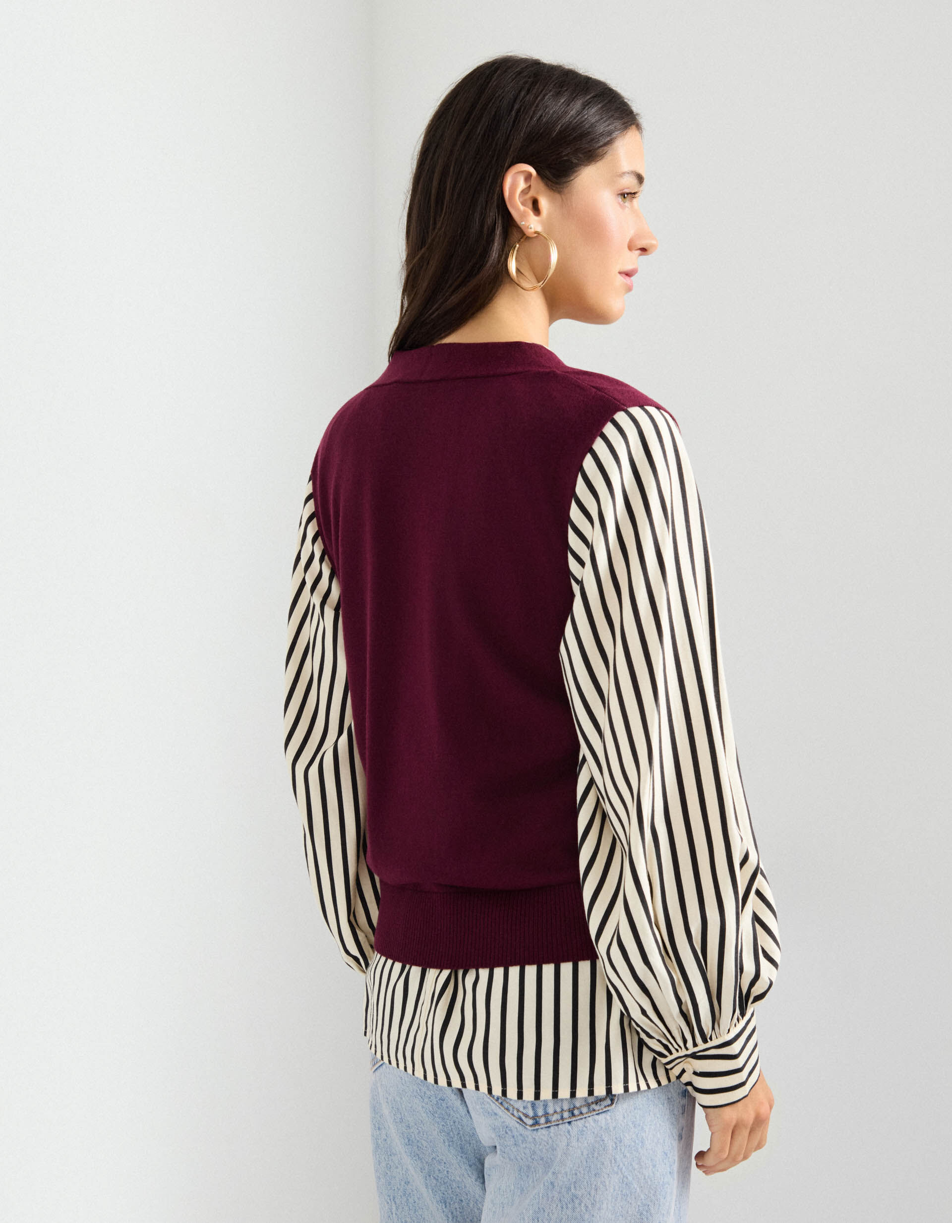 Comprar Online Colete com Caxemira, Mulher, Roxo