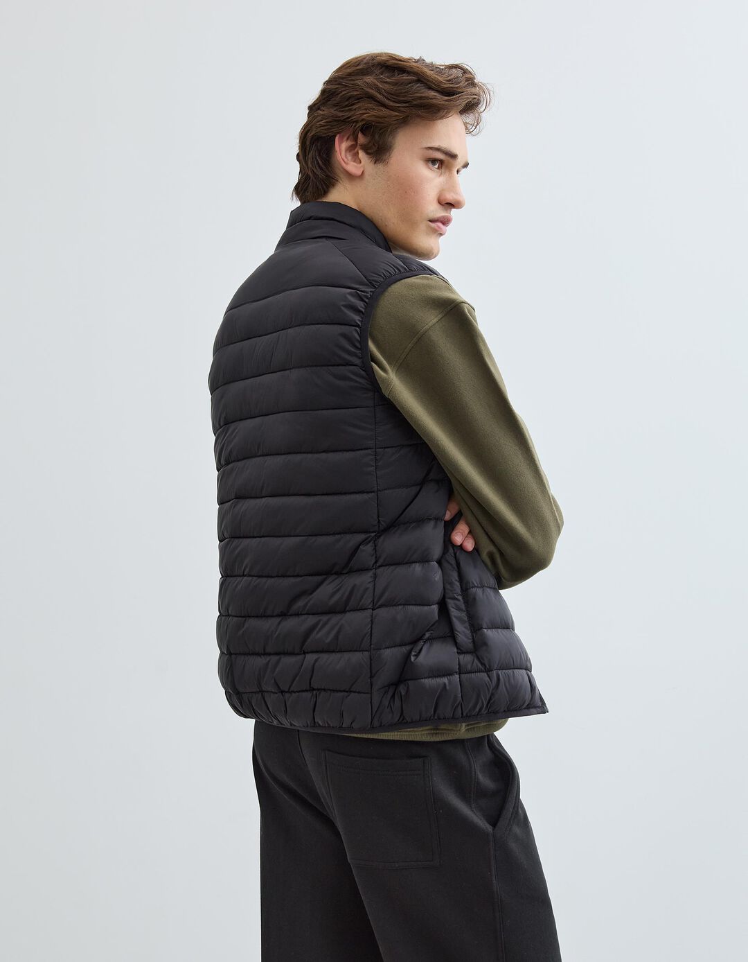 Colete Acolchoado, Homem, Preto