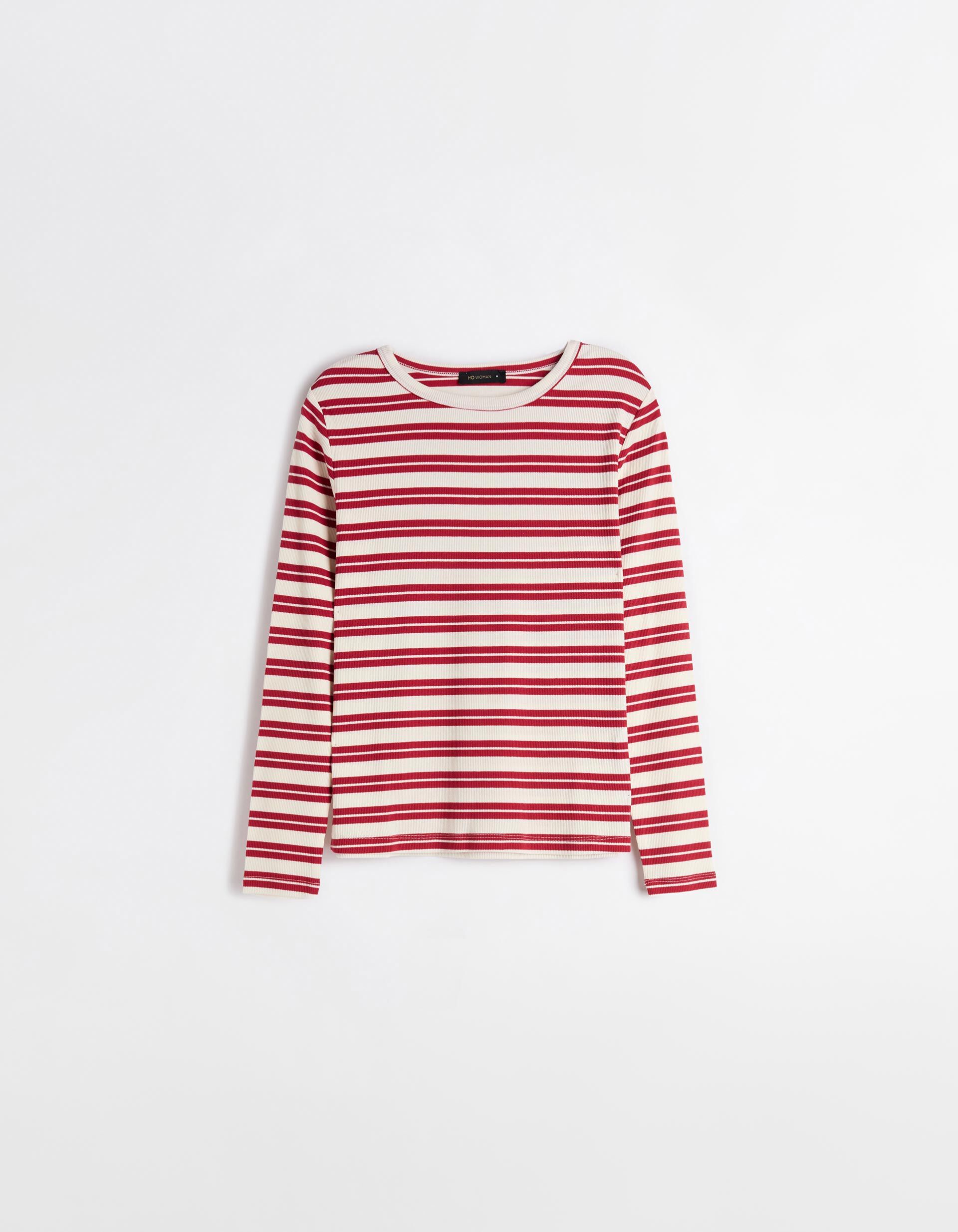 Comprar Online Camisola Riscas, Mulher, Vermelho Escuro