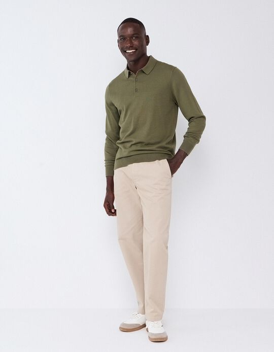 Comprar Online Cal&ccedil;as Chino Straight, Homem, Bege