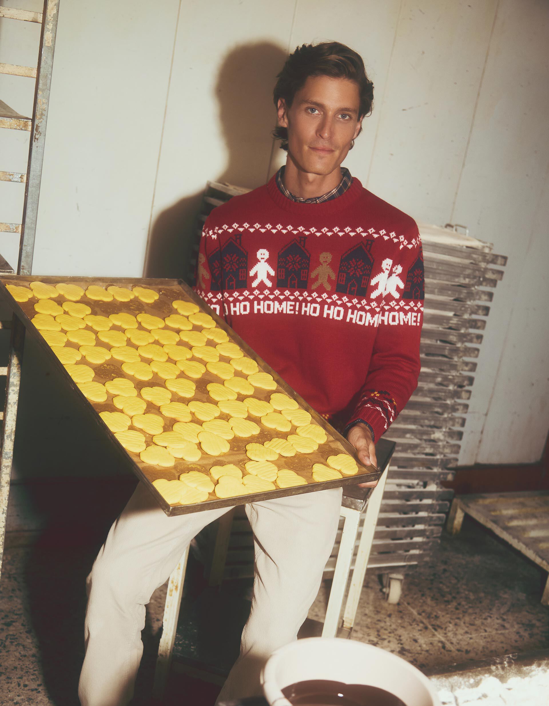 Camisola Malha Natal, Homem, Vermelho