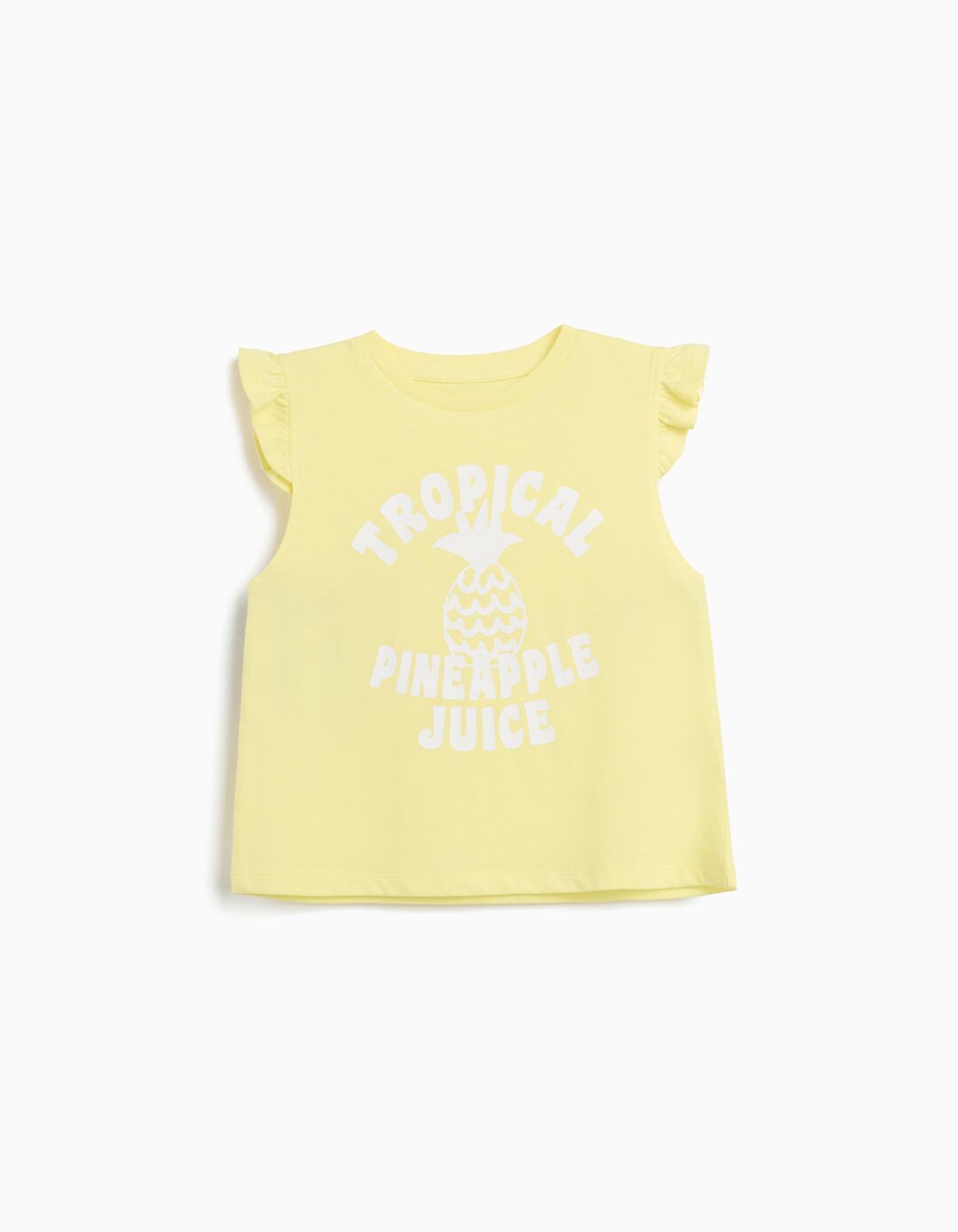 T-shirt, Menina, Amarelo 