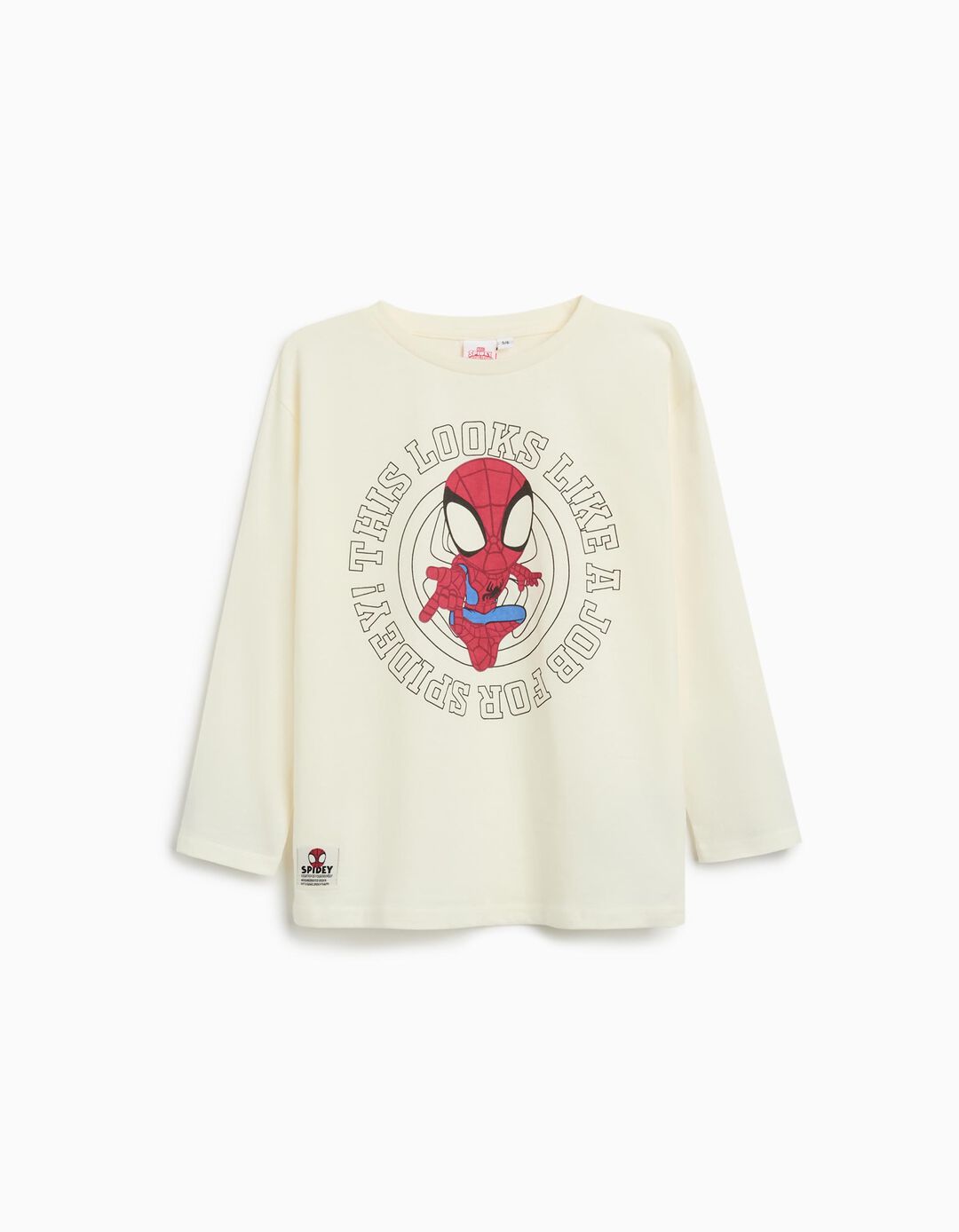 T-shirt de Manga Comprida 'Spider-Man', Menino, Branco