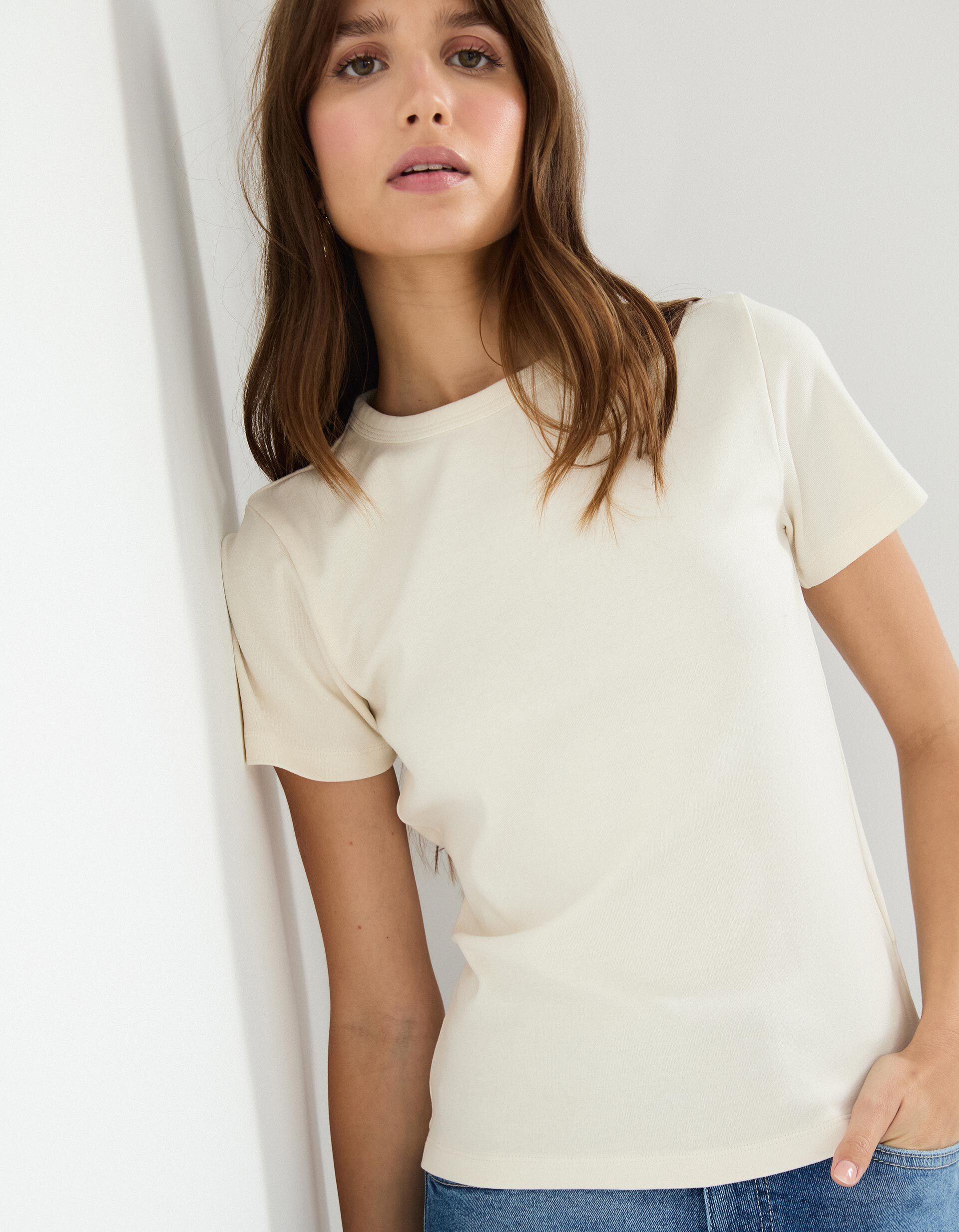 Comprar Online T-shirt, Mulher, Bege