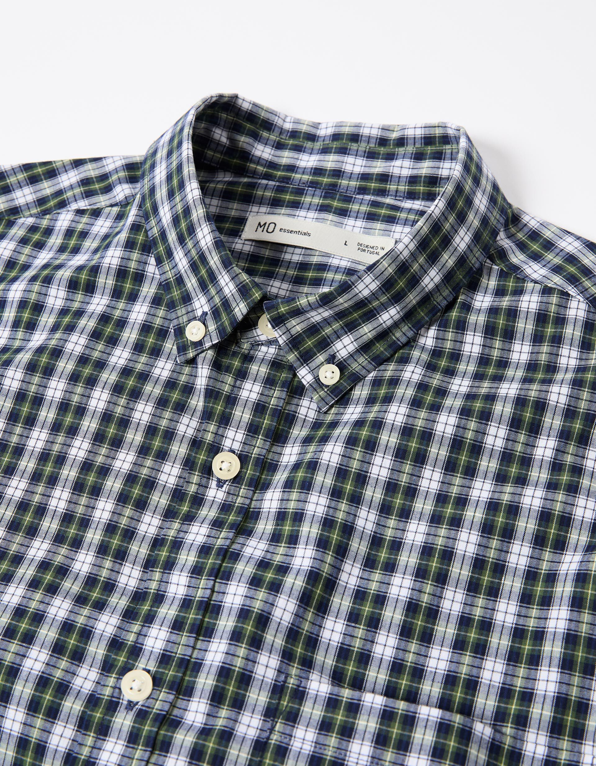 Comprar Online Camisa de Xadrez, Homem, Verde Escuro