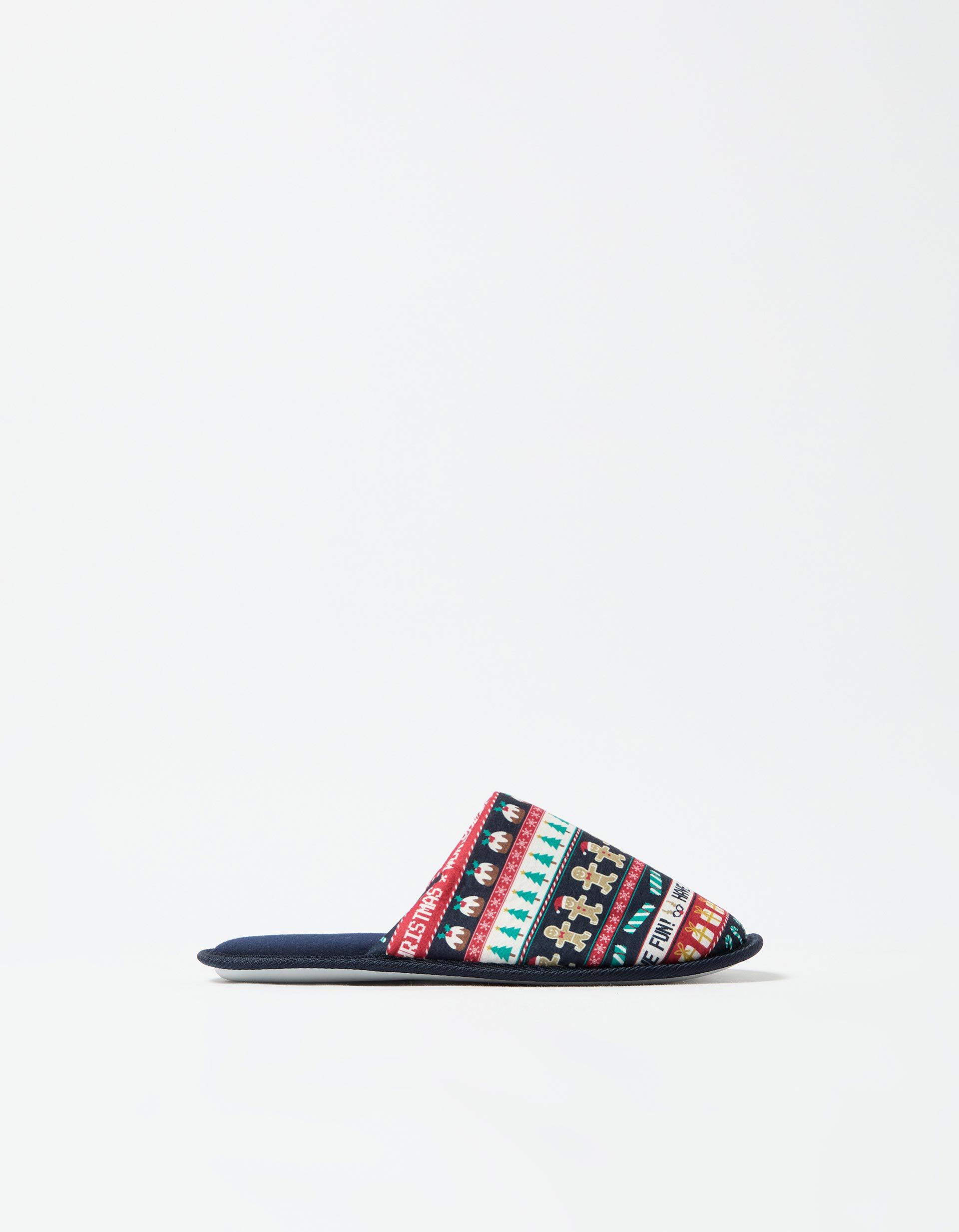 Comprar Online Chinelos de Quarto de Natal, Mulher, Azul Escuro