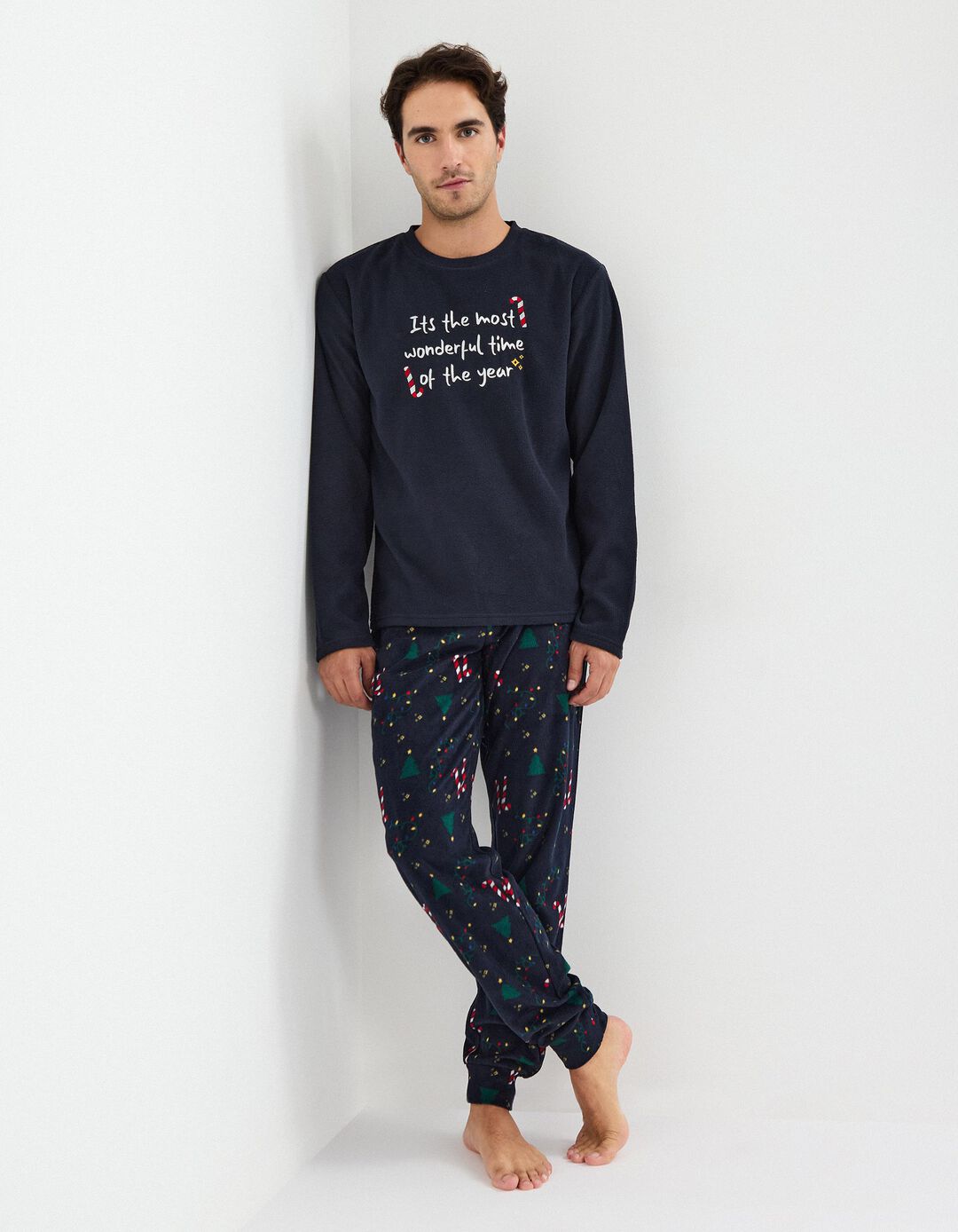 Pijama de Natal, Homem, Azul Escuro