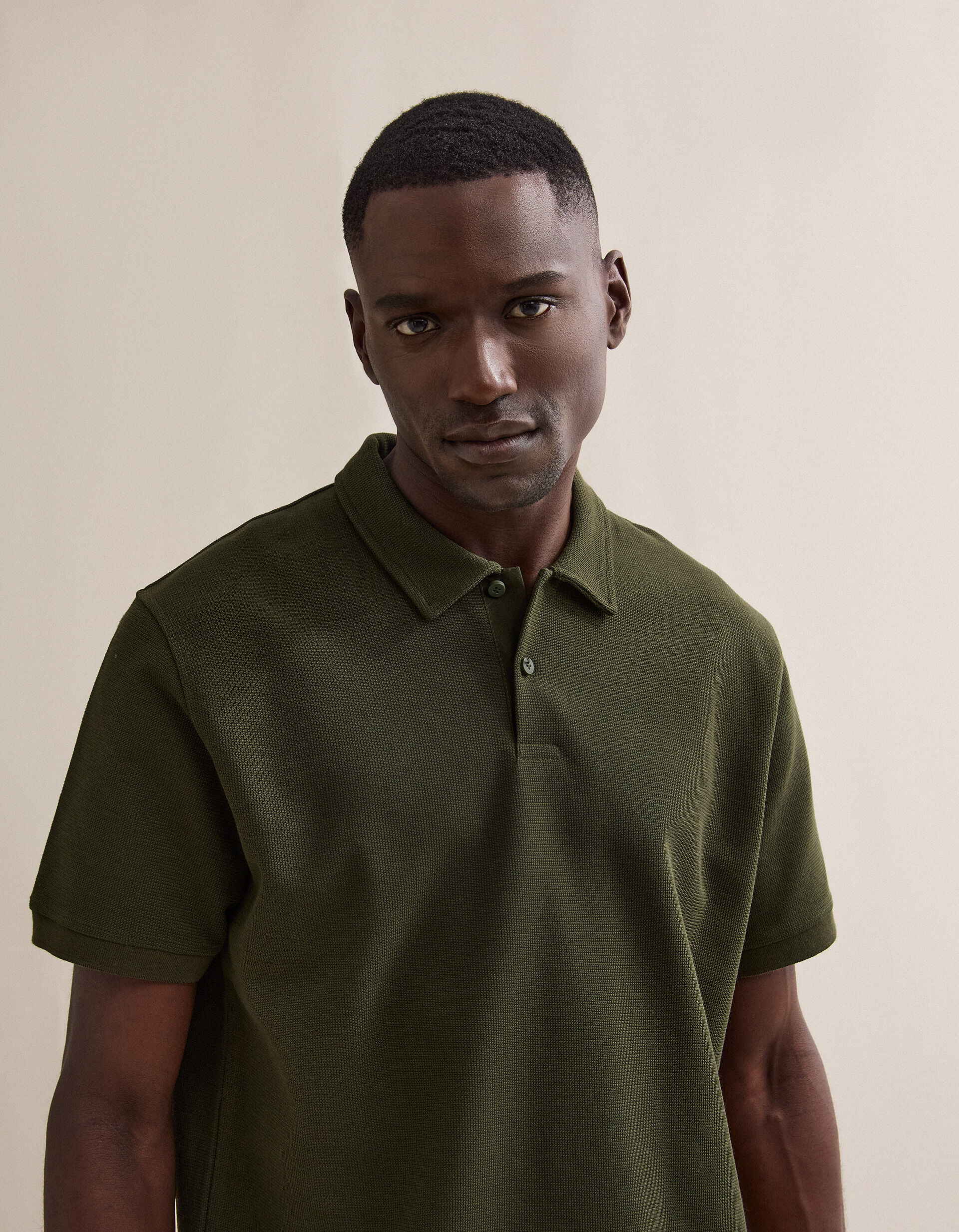 Comprar Online Polo Waffle, Homem, Verde Escuro