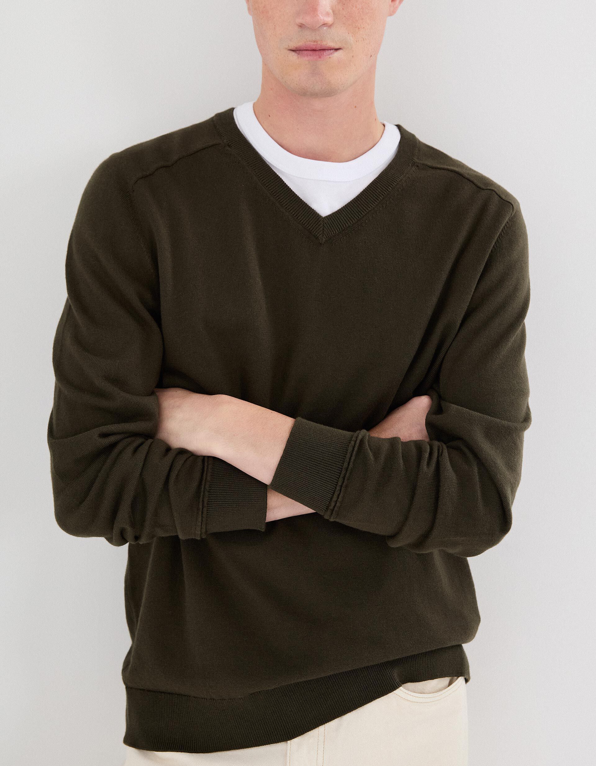 Comprar Online Camisola com Caxemira, Homem, Verde Escuro