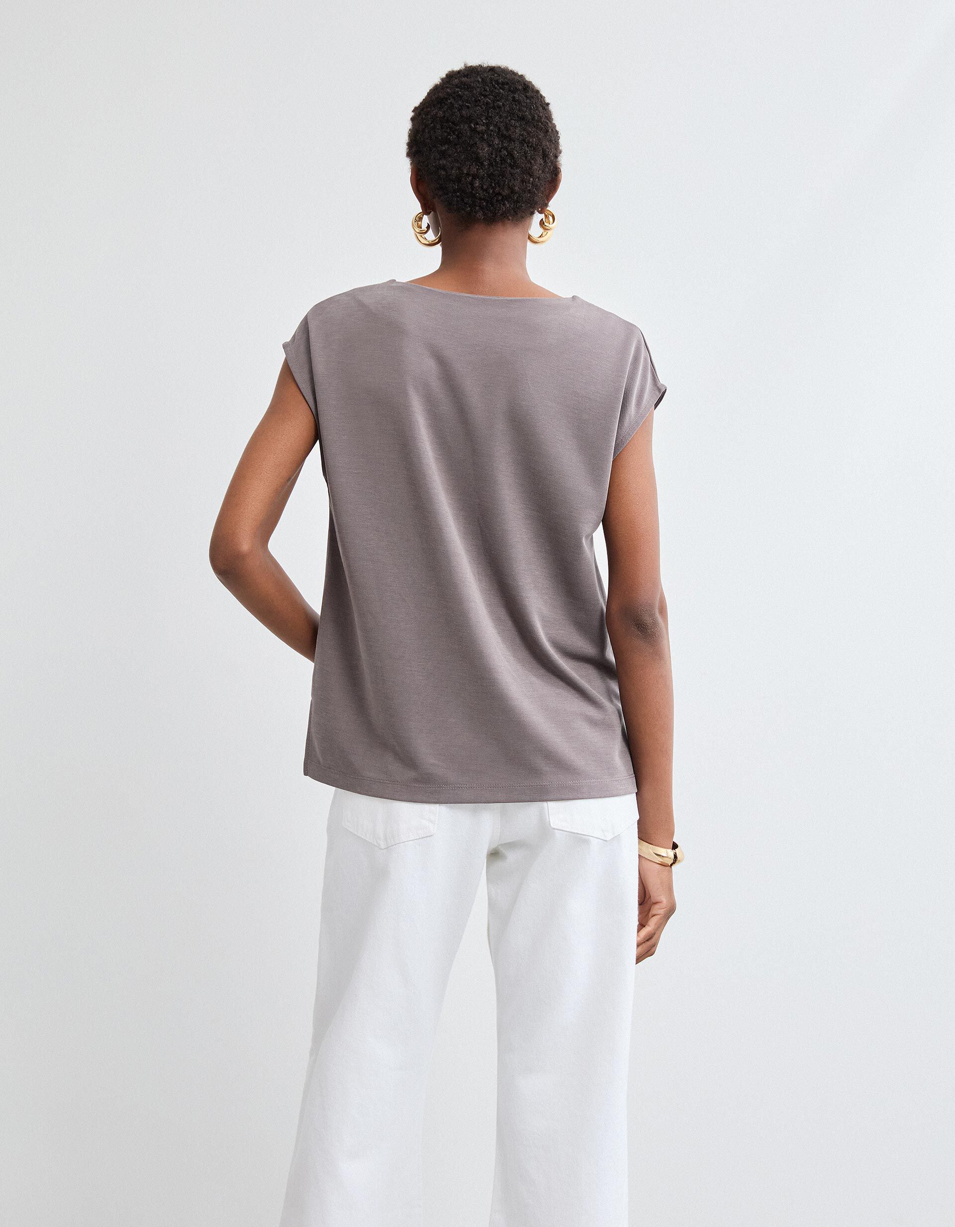 Comprar Online T-shirt, Mulher, Cinzento