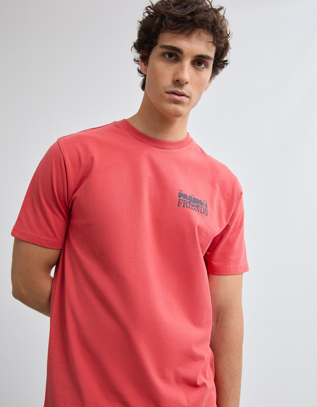 T-shirt Jersey, Homem, Vermelho