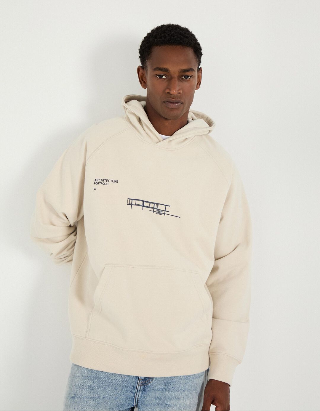 Sweatshirt com Capuz, Homem, Cinzento Claro