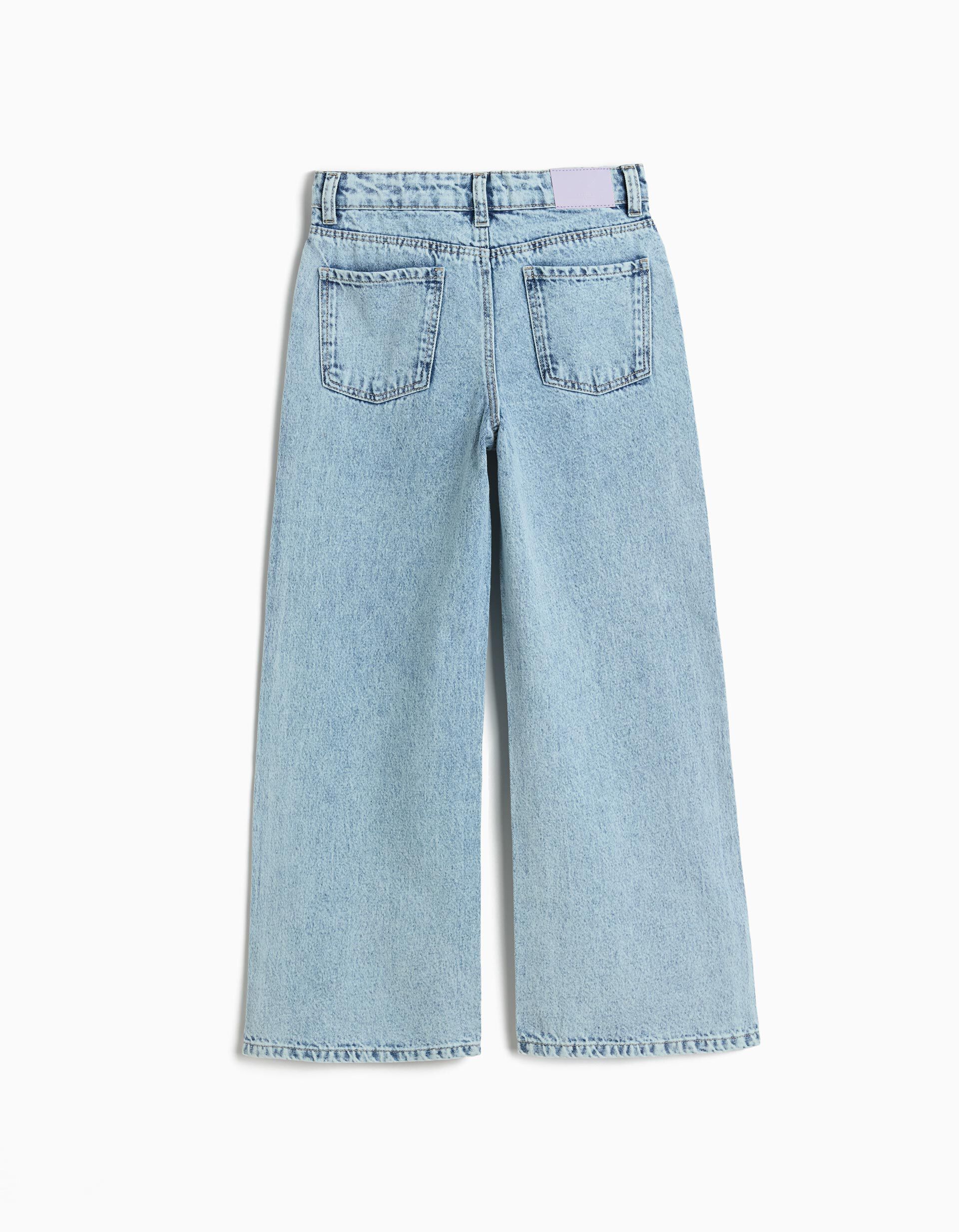 Comprar Online Cal&ccedil;as de Ganga 'Wide Leg', Menina, Azul Claro