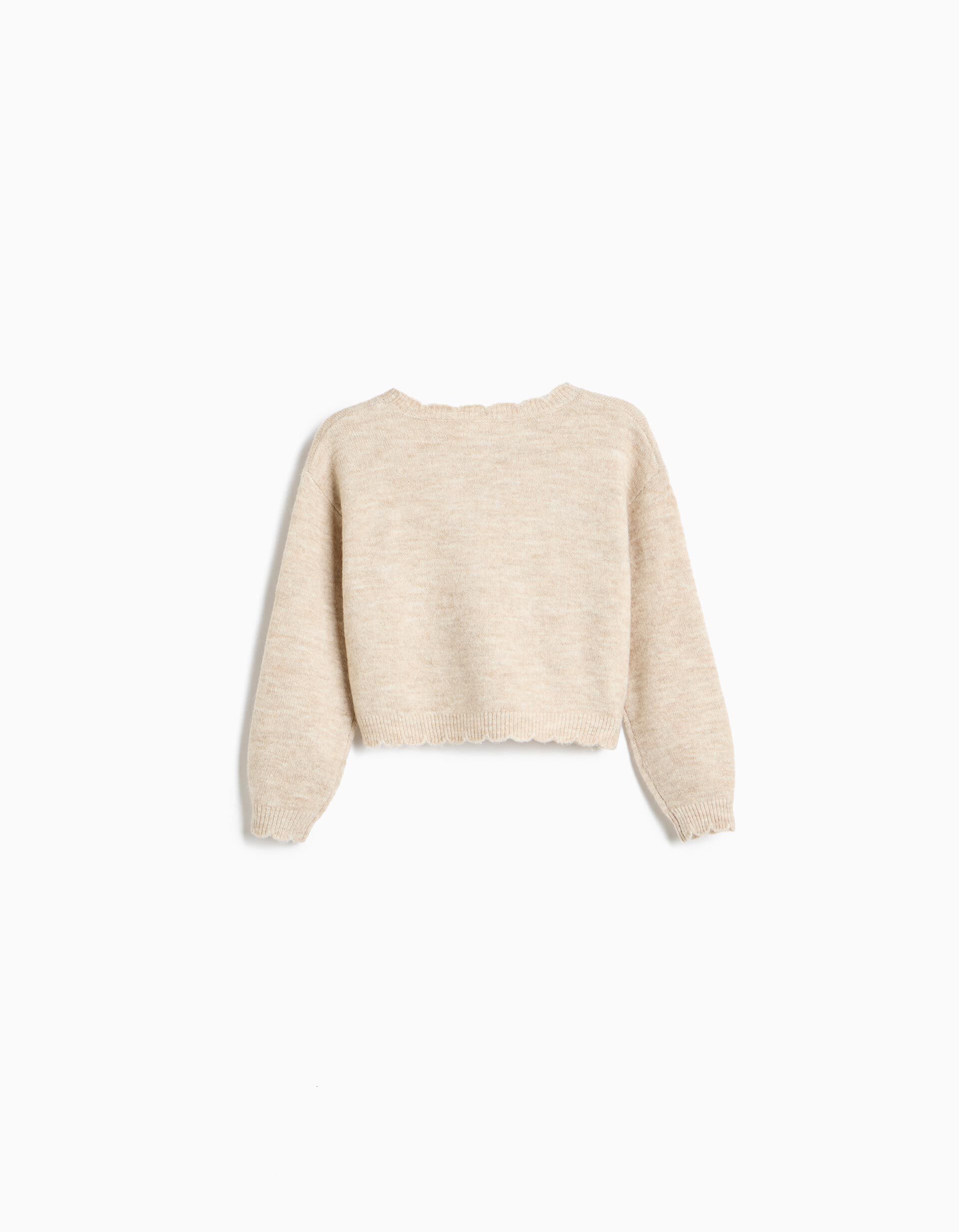 Comprar Online Camisola De Malha, Menina, Bege Claro