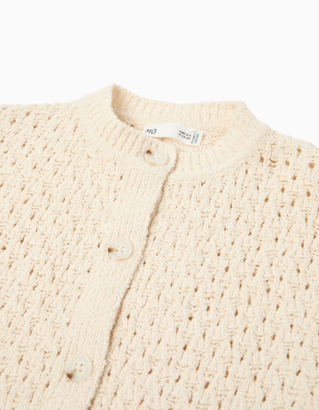 Casaco Malha, Menina, Bege Claro