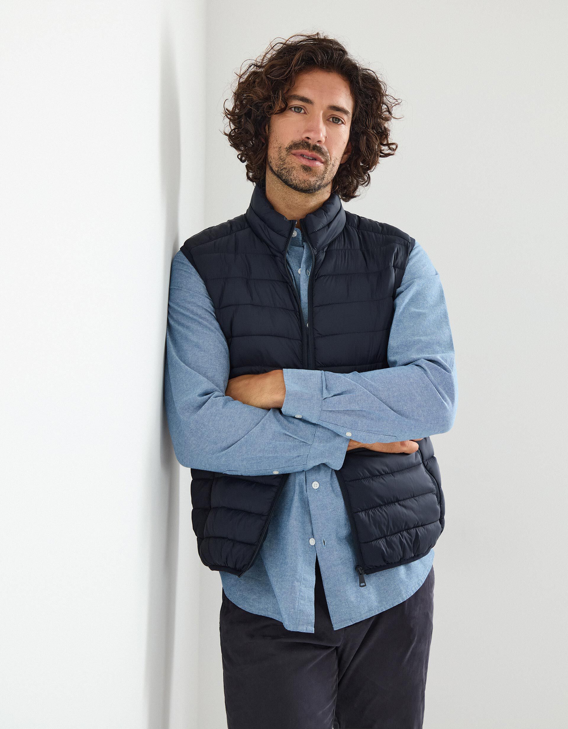 Comprar Online Colete Acolchoado, Homem, Azul Escuro