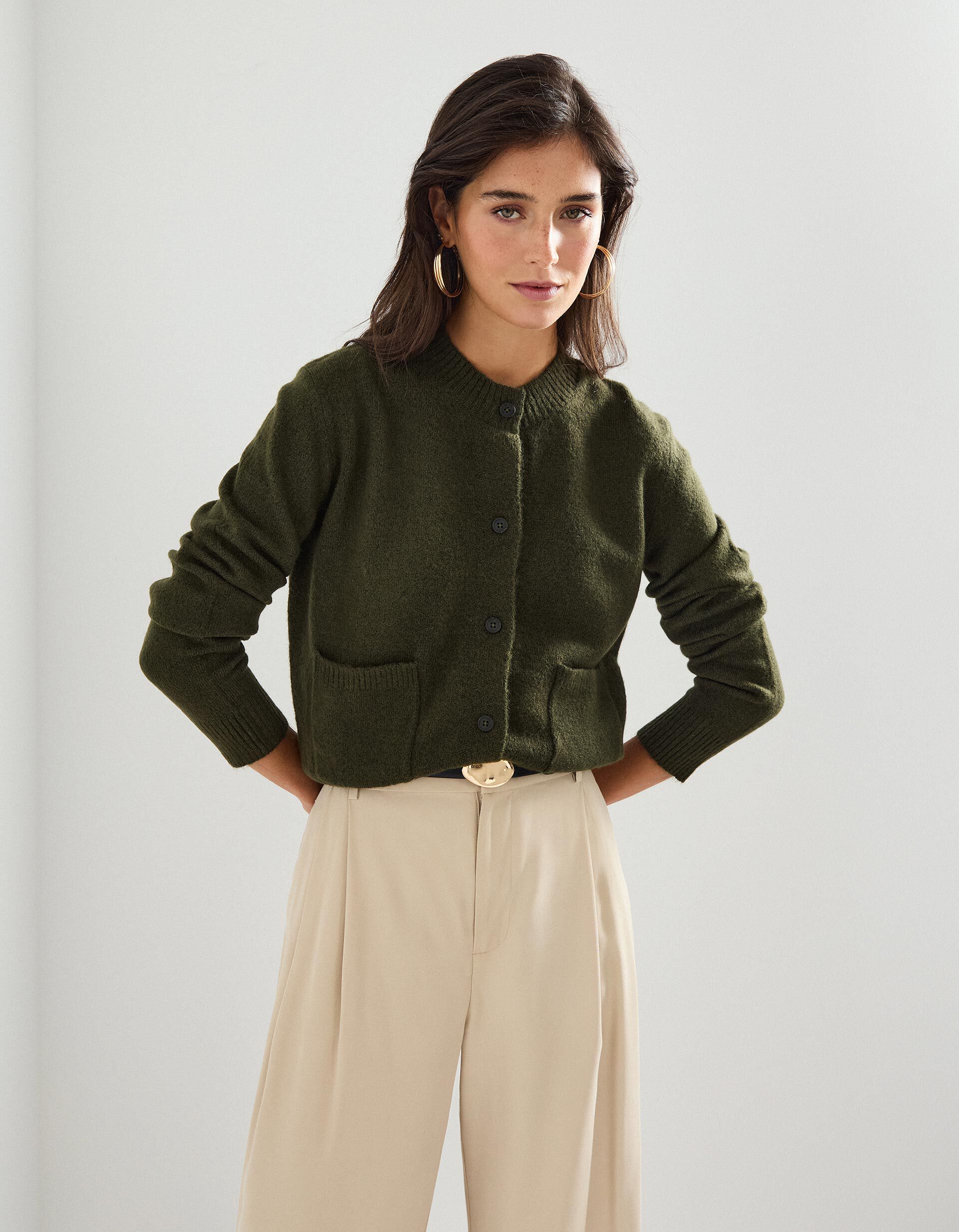 Comprar Online Casaco de Malha, Mulher, Verde