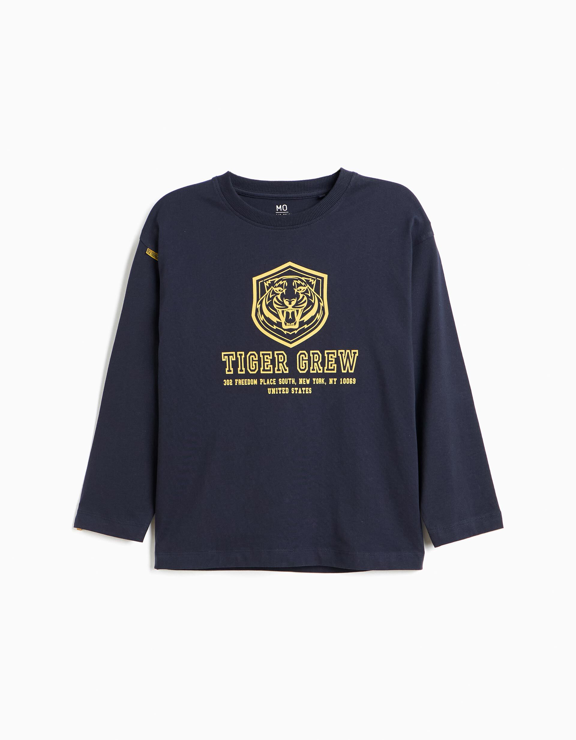 Comprar Online T-shirt De Manga Comprida, Menino, Azul Escuro