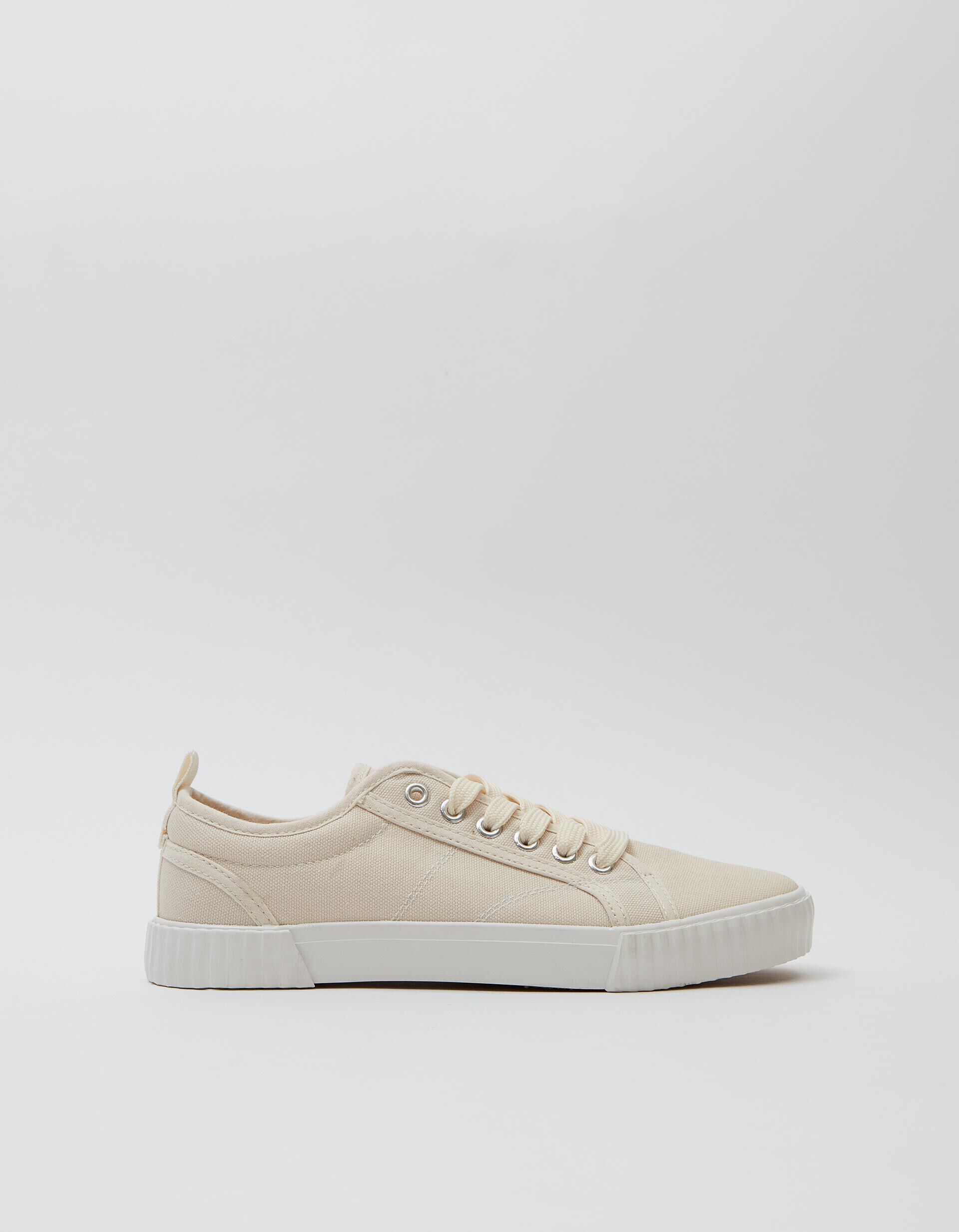 Zapatillas Lona, Mujer, Blancas | MO Fashion