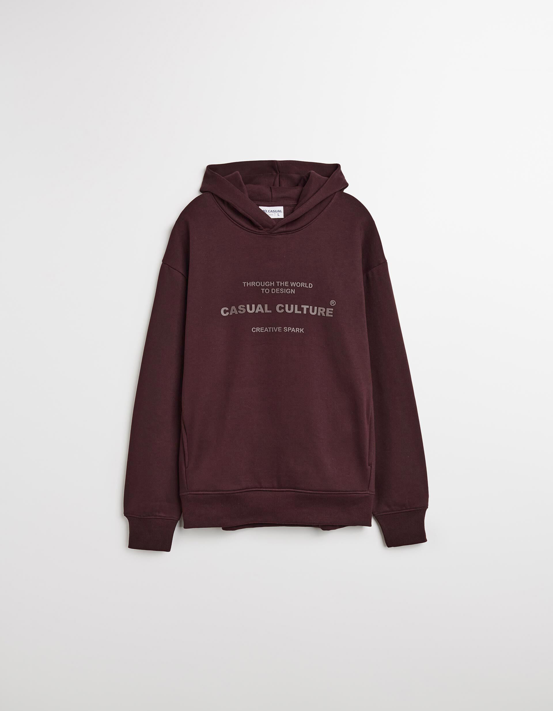 Comprar Online Sweatshirt Felpa com Capuz, Homem, Castanho Escuro