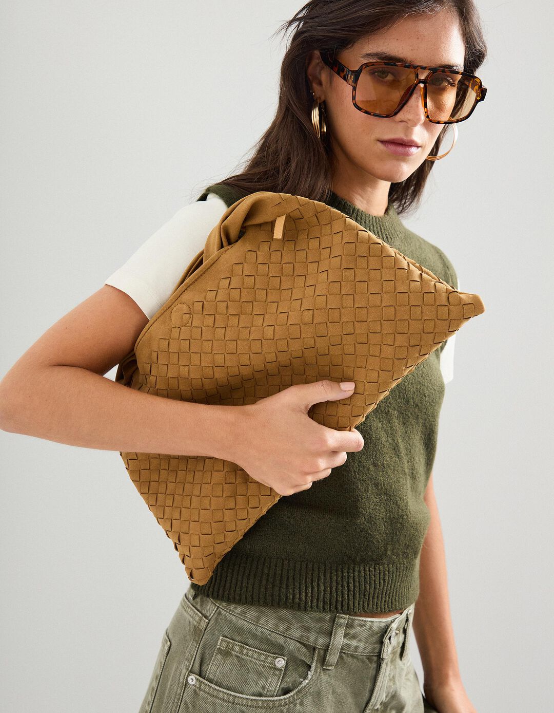 Mala de Ombro, Mulher, Bege