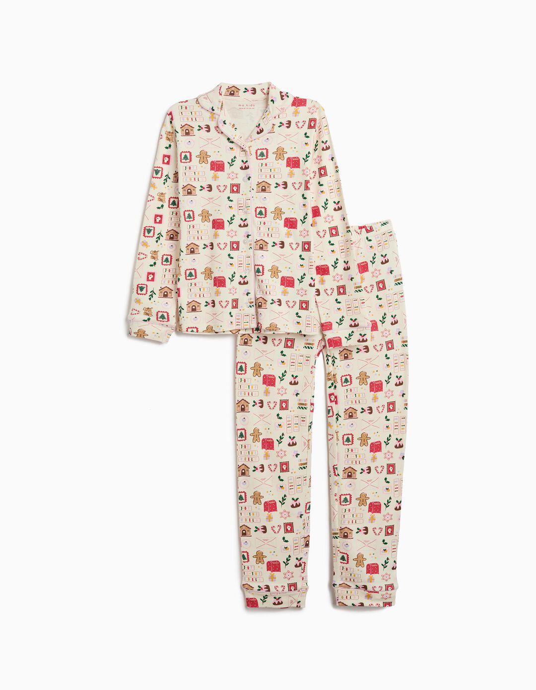 Pijama de Natal, Menina, Bege 
