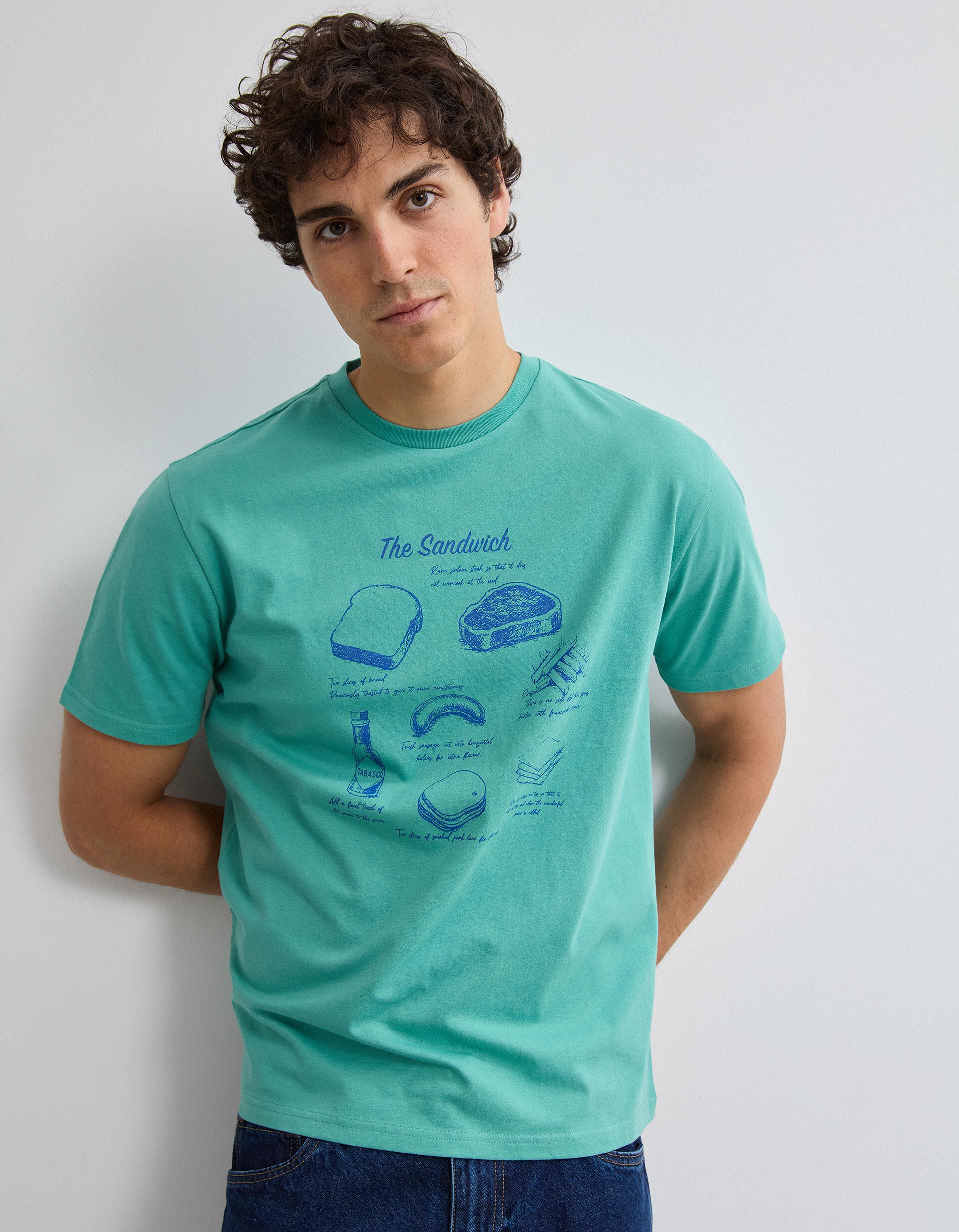 Comprar Online T-shirt Jersey, Homem, Verde Claro