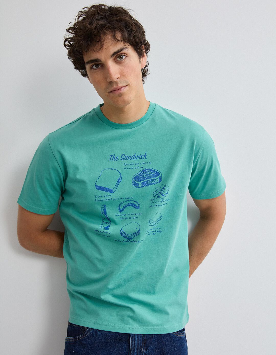 T-shirt Jersey, Homem, Verde Claro