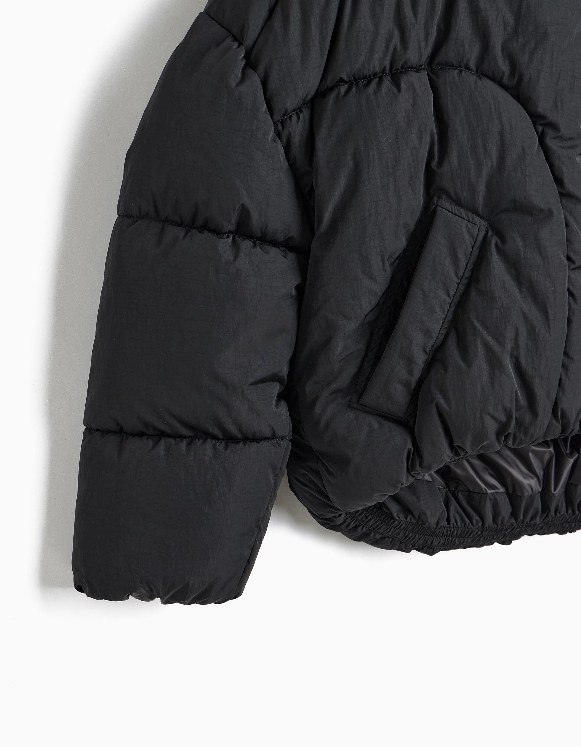 Comprar Online Blus&atilde;o Acolchoado Com Capuz, Menina, Preto