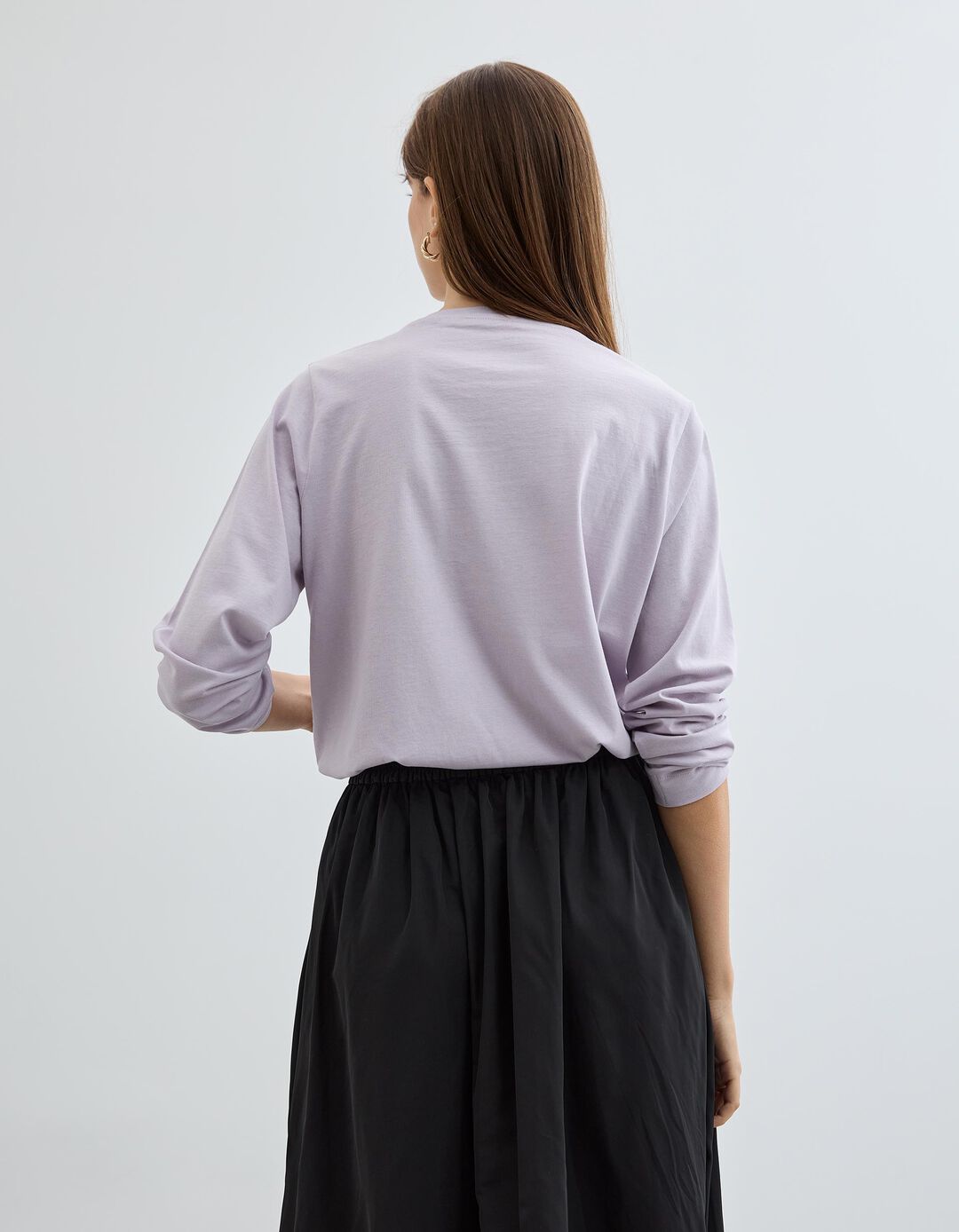 T-shirt Manga Comprida, Mulher, Roxo