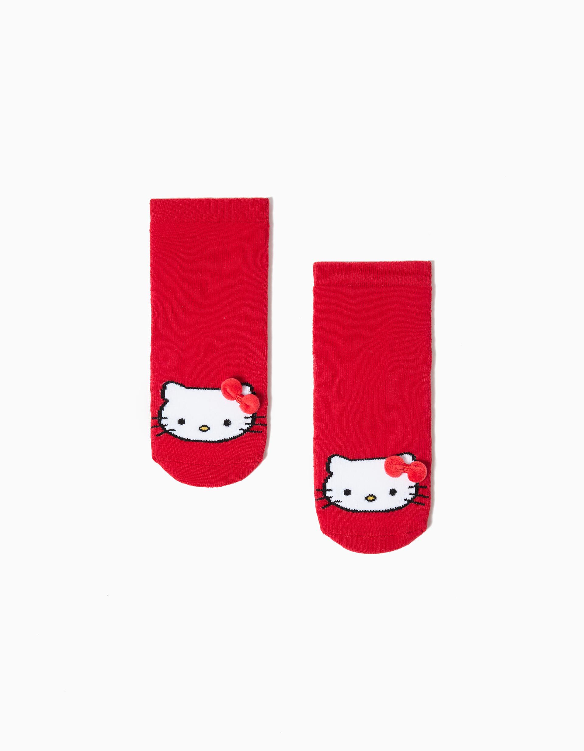 Comprar Online Meias Antiderrapantes 'Hello Kitty', Menina, Vermelho