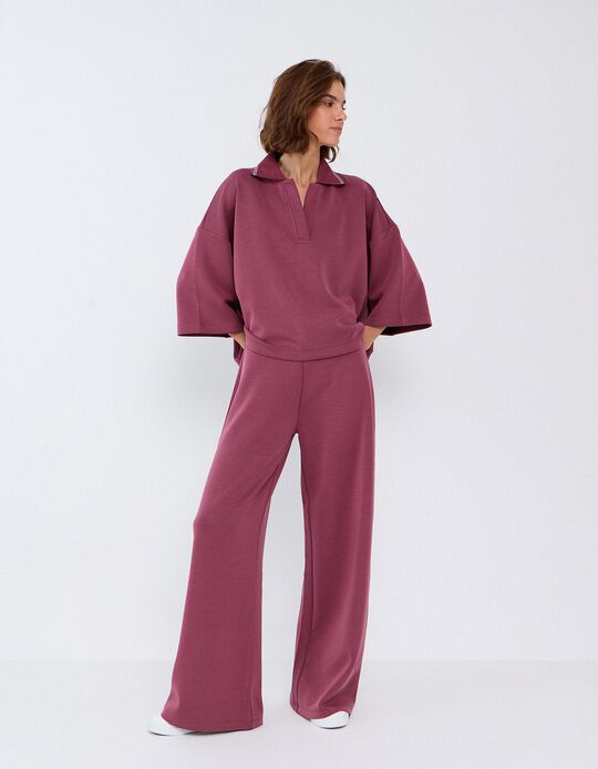 Comprar Online Cal&ccedil;as De Cintura Subida, Mulher, Rosa Escuro