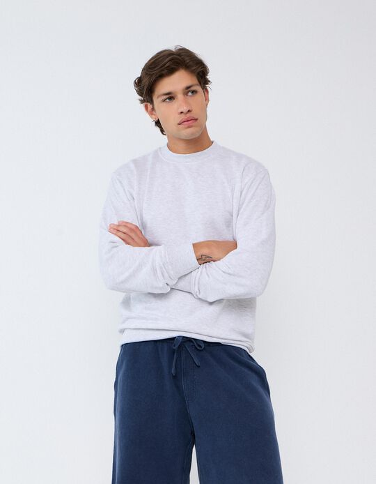 Comprar Online Sweatshirt De Felpa, Homem, Cinzento Claro