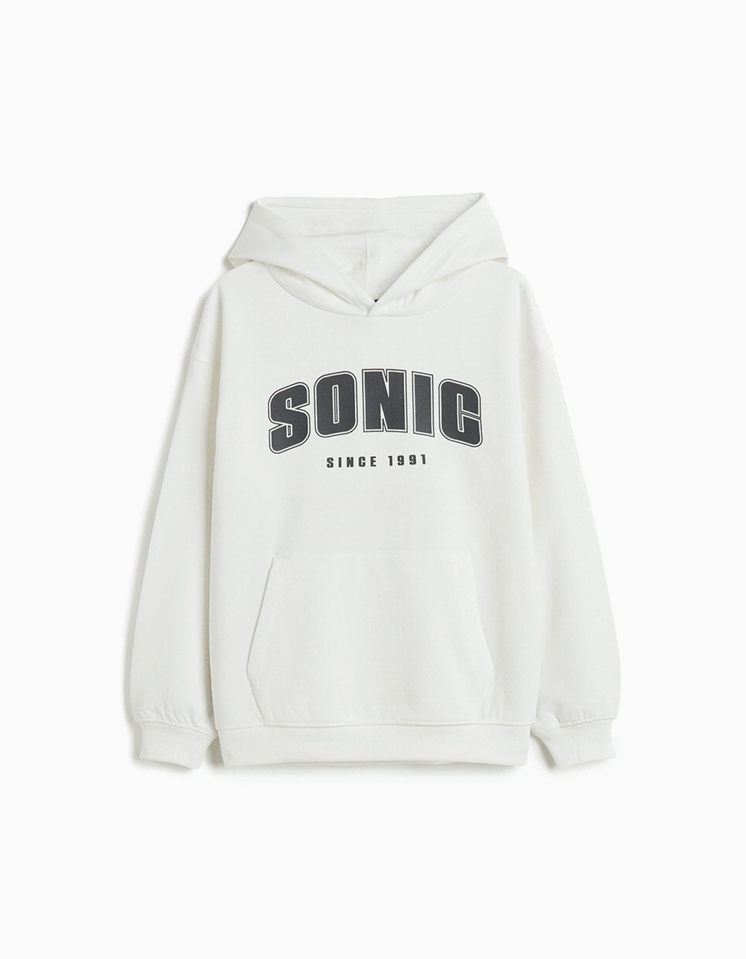 Sweatshirt Capuz 'Sonic', Menino, Branco