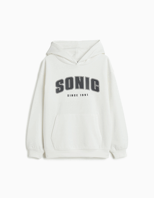 Comprar Online Sweatshirt Capuz 'Sonic', Menino, Branco