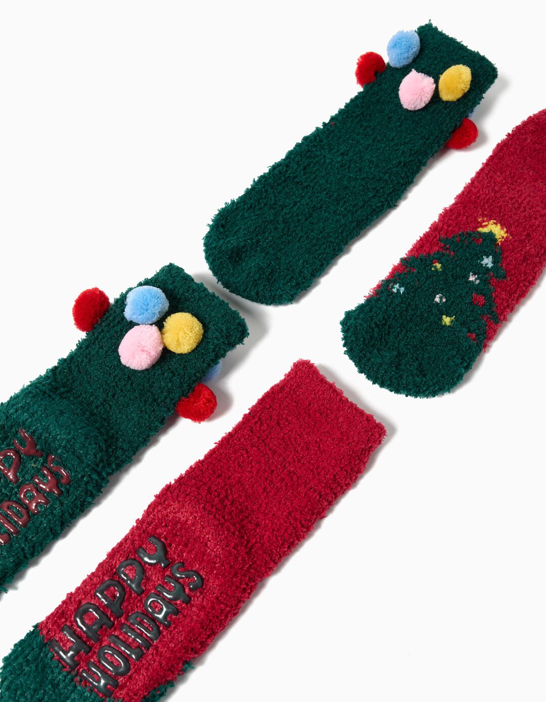 Pack 2 Pares de Meias Natal, Menina, Multicor 