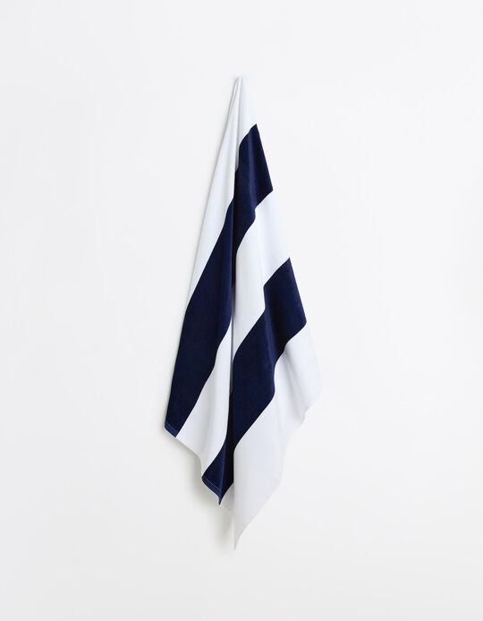 Comprar Online Toalha de Praia Riscas, Azul Escuro